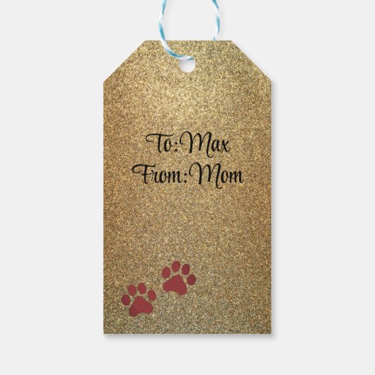 Chihuahua Santa Label Cadeaulabel (Achterkant)