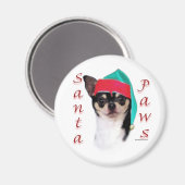 Chihuahua Santa Paws Magneet (Voorkant / Achterkant)