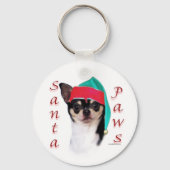 Chihuahua Santa Paws Sleutelhanger (Achterkant)