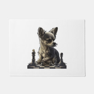 Chihuahua Schaak Speler Board Queen Deurmat