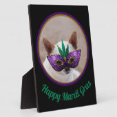 Chihuahua schattig Happy Mardi Gras glinsterend ma Fotoplaat (Zijkant)