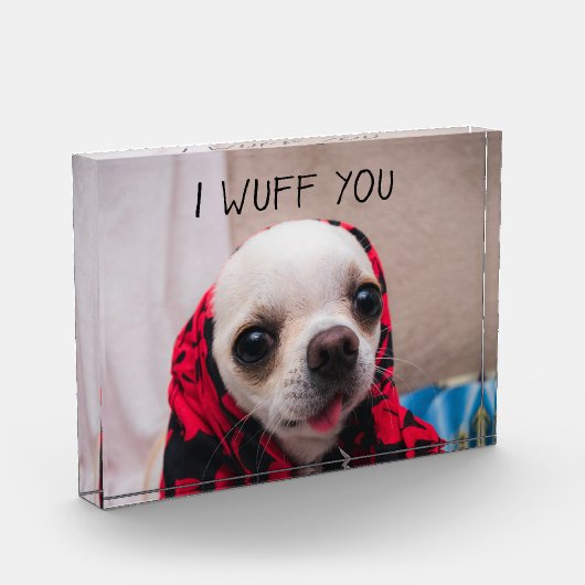 Chihuahua schattig... ik maak je gek op Valentijns Fotoblokken (Links)