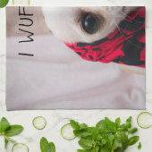 Chihuahua schattig... ik maak je gek op Valentijns Theedoek (Gevouwen)