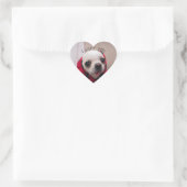Chihuahua schattig Ik wuf je liefde Valentijn Hart Sticker (Tas)