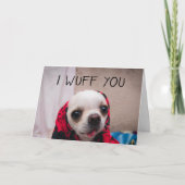 Chihuahua schattig Ik wuf je liefde Valentijn Kaart (Voorkant)