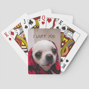 Chihuahua schattig ik wuf je liefde Valentijn Pokerkaarten