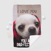 Chihuahua schattig Liefde Par-fect Vader Aangepast Golfhanddoek (Insitu)