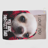 Chihuahua schattig Liefde Par-fect Vader Aangepast Golfhanddoek (Horizontaal)