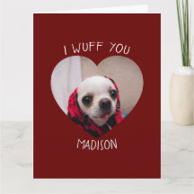 Chihuahua schattig wuff jij lief Valentijnshart fo