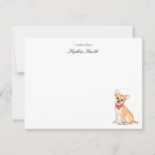 Chihuahua schattige aangepaste flatje bedankkaart (Voorkant)