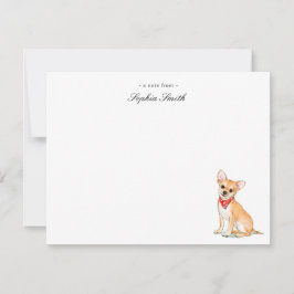 Chihuahua schattige aangepaste platte bedankkaartj bedankkaart