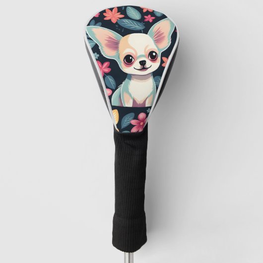 Chihuahua Schattige Dog Golfheadcover (Voorkant)