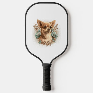 Chihuahua Schattige Dog Mooie Bloemen Meisje Pickleball Paddle