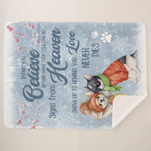 Chihuahua - Schattige Puppy kerstcadeau, Sherpa Deken (Voorkant (horizontaal))