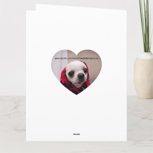 Chihuahua schattige wuif, je houdt van foto van he kaart (Achterkant)