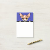 Chihuahua Schattigee Peeking Hondenliefhebber Gift Post-it® Notes (Op bureau)