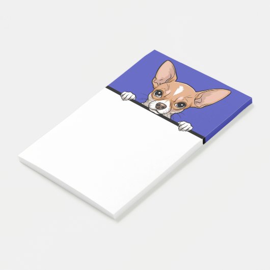 Chihuahua Schattigee Peeking Hondenliefhebber Gift Post-it® Notes (Schuin)