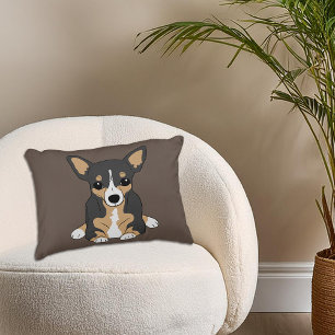 Chihuahua Schattigee Tri-Color Chihuahua Brown Accent Kussen