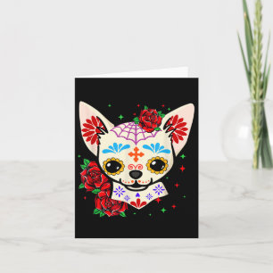 Chihuahua-schedels Dag Van De Doden Suikeren Sched Kaart