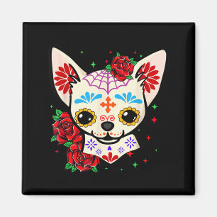 Chihuahua-schedels Dag Van De Doden Suikeren Sched Magneet