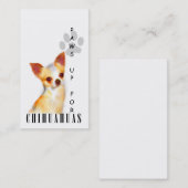 Chihuahua schept Visitekaartjes op (Voorkant / Achterkant)