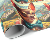  Chihuahua schilderij Cadeaupapier (Rol Hoek)