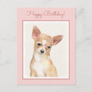 Chihuahua Schilderij - Mooie Originele Honden Kuns Briefkaart
