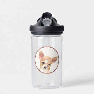 Chihuahua Schilderij - Mooie Originele Honden Kuns Waterfles