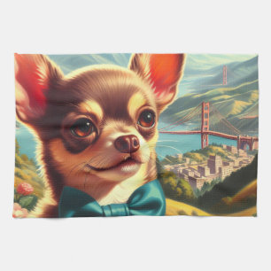 Chihuahua schilderij Theedoek