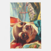  Chihuahua schilderij Theedoek (Verticaal)