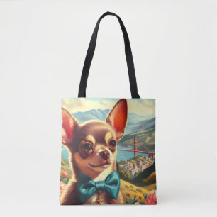 Chihuahua schilderij Tote Bag
