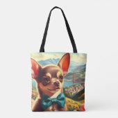  Chihuahua schilderij Tote Bag (Achterkant)