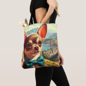  Chihuahua schilderij Tote Bag (Dichtbij)
