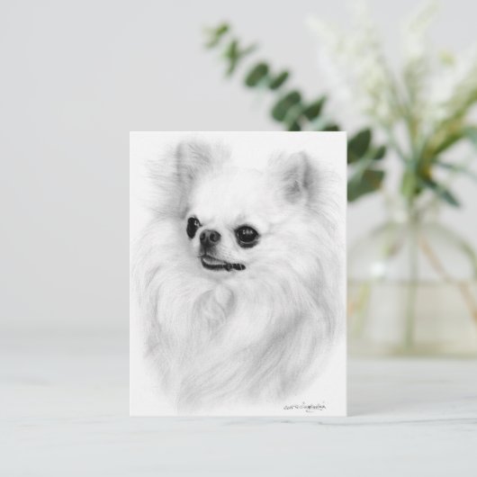 Chihuahua Schoonheid - Hand geschilderd kunstwerk Briefkaart (Staand voorkant)