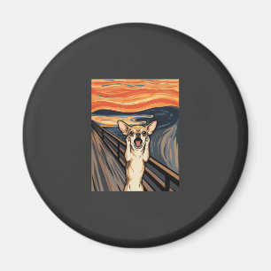 Chihuahua Schreeuw Expressionistische Honden Kunst Magneet
