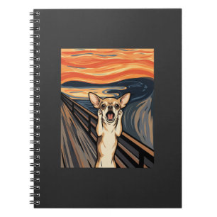 Chihuahua Schreeuw Expressionistische Honden Kunst Notitieboek