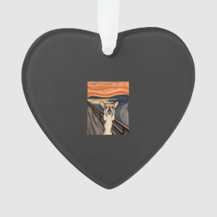 Chihuahua Schreeuw Expressionistische Honden Kunst Ornament