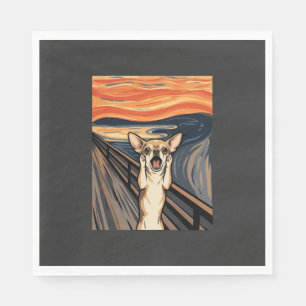 Chihuahua Schreeuw Expressionistische Honden Kunst Servet