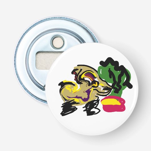 Chihuahua set button flesopener (Voorkant)