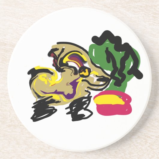 Chihuahua set zandsteen onderzetter (Voorkant)