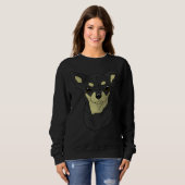 Chihuahua Sh Black en Tan Trui (Voorkant volledig)