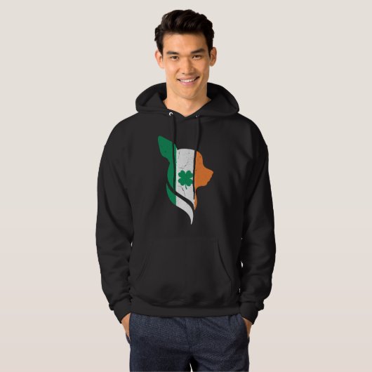 Chihuahua Shamrock C St Patricks Day Hoodie (Voorkant volledig)