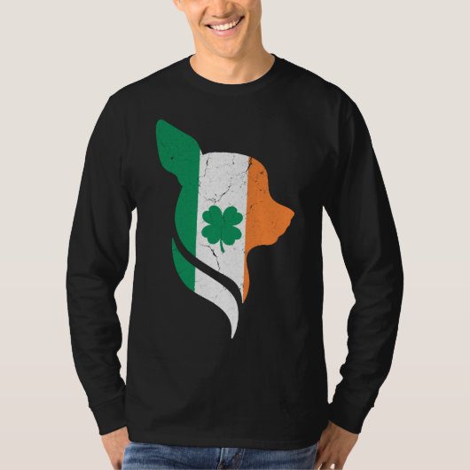 Chihuahua Shamrock C St Patricks Day T-shirt (Voorkant)