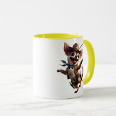 Chihuahua Sheriff met zijn lasso. Mok (Voorkant rechts)