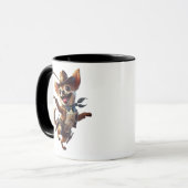 Chihuahua Sheriff met zijn lasso. Mok (Voorkant links)