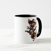 Chihuahua Sheriff met zijn lasso. Mok (Voorkant rechts)