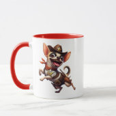Chihuahua Sheriff van de Far West met zijn ster. Mok (Links)