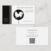 Chihuahua Silhouette Modern Black White Visitekaartje (Voorkant / Achterkant)