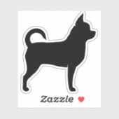 Chihuahua Silhouette Schattige Dog Chi Vinyl Stick Sticker (Vel)