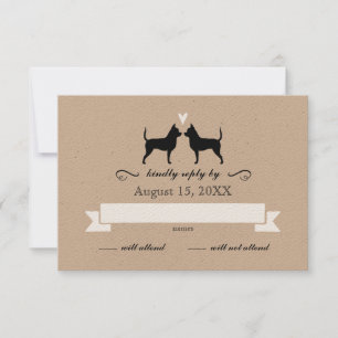 Chihuahua Silhouettes Bruiloft RSVP Antwoord